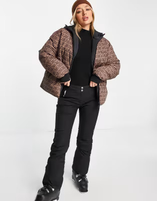 Missguided Ski reversible puffer jacket in brown | ASOS (Global)