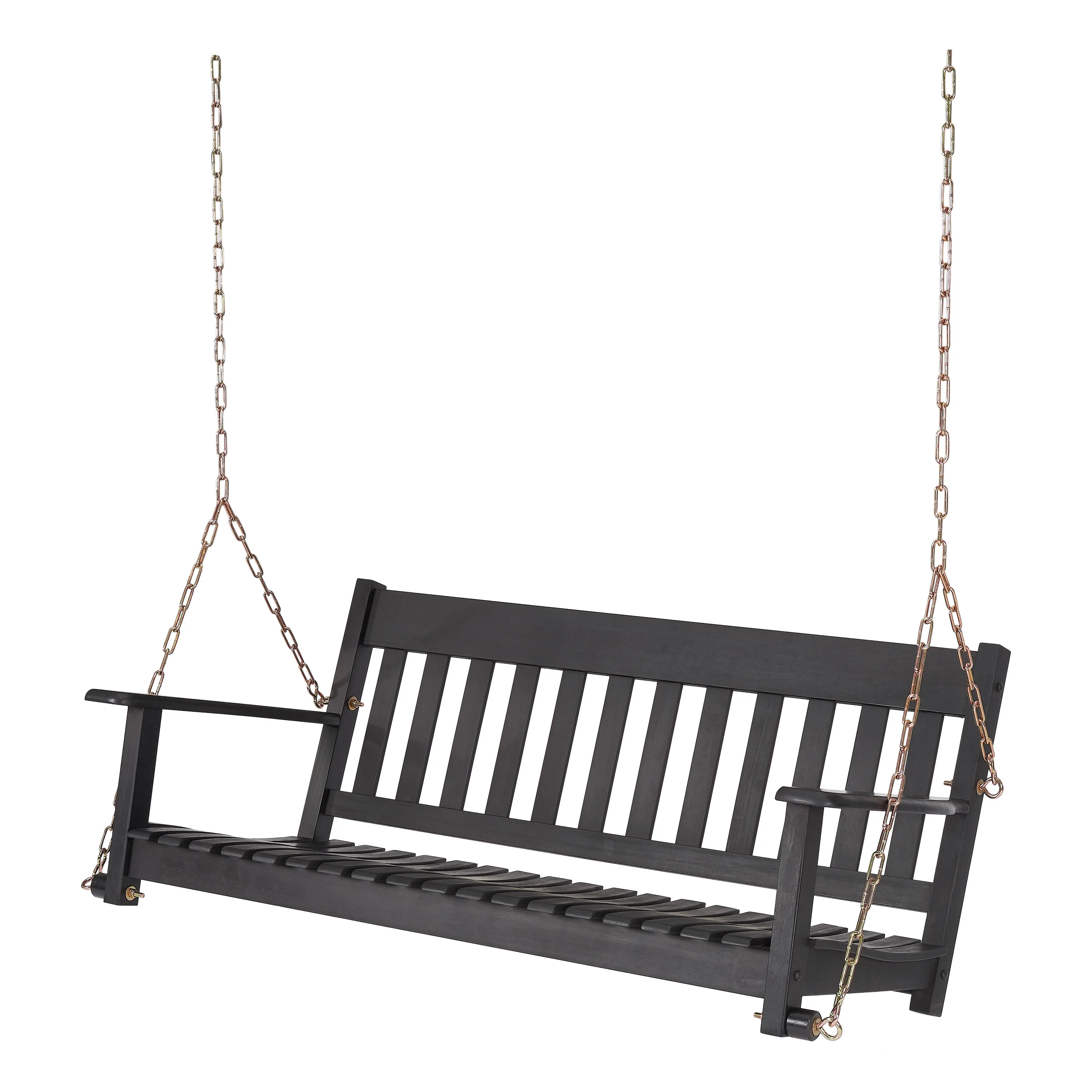 Better Homes & Gardens Delahey Hanging Wood Porch Swing | Walmart (US)