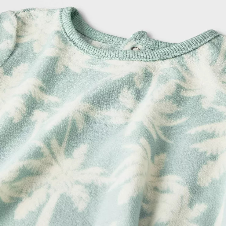 Grayson Mini Baby Terry Bubble Romper - Turquoise Green | Target