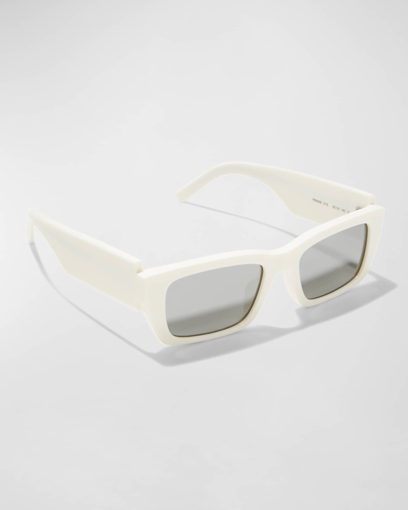 Palm Angels Men's Rectangle Asymmetric-Logo Sunglasses | Neiman Marcus