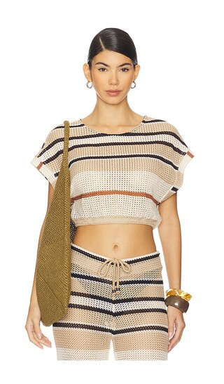 PQ Renee Crop Top in Brown. - size XS/S | Revolve Clothing (Global)