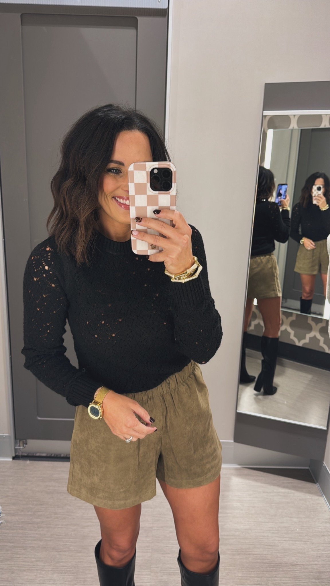 Love this fall look! The shorts are perfect on these days that are still a little warm & paired with this adorable knit sweater - I’m obsessed! 🤩 fall fashion, elevated basics, chic style, fall must haves, festive outfits, Target finds, VintagePickin 

#LTKHoliday #LTKSeasonal #LTKootd
