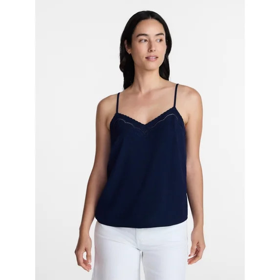 Time and Tru Embroidered Cami, Size XS-XXXL | Walmart (US)