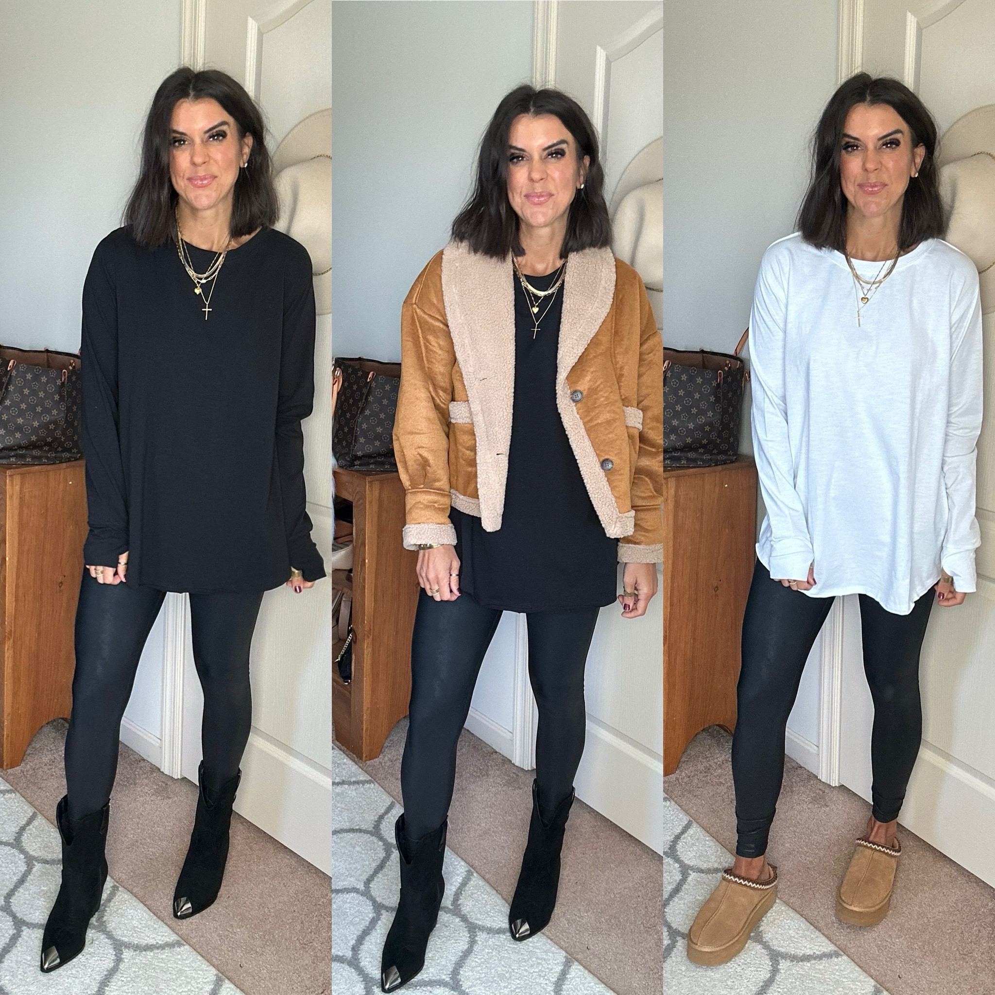 Boots on sale and new Amazon finds! 

Sized up to a medium in tee but could have done a small! Small in the jacket, xs in leggings and shoes fit true to size! 

#LTKSaleAlert #LTKSeasonal #LTKFindsUnder100