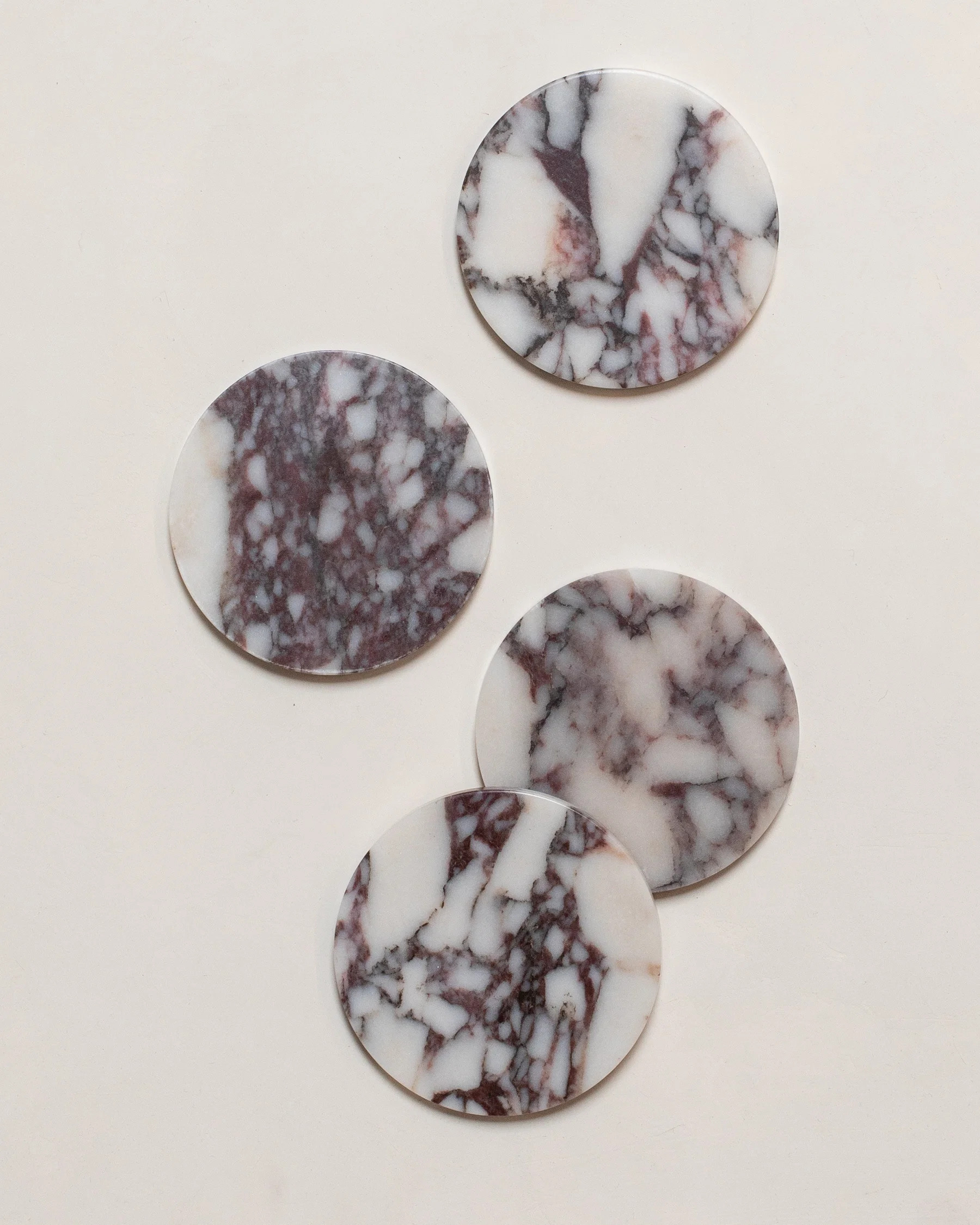 Calacatta Viola Marble Coasters (S/4) | The Vintage Rug Shop