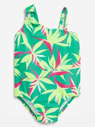 Printed One-Shoulder Swimsuit for Toddler Girls | Old Navy (US)