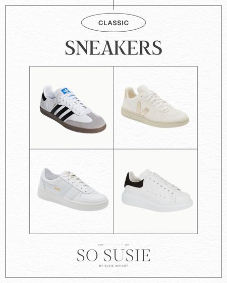 Sneakers are still THE casual shoe to own. There are many good ones that are still trending, like the French girl classic Veja style. They’re sustainable, cool and comfortable. I like the V-10, but you can’t go wrong with the Campo. Then there are the Sambas, which are kind of impossible to find in stock!

#LTKover40 #LTKshoecrush #LTKSeasonal