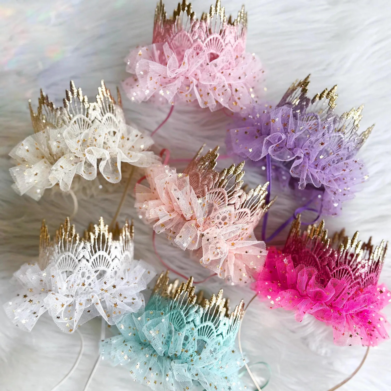 Ballerina Tutu Crown | Baby Girl Birthday Tiara | First Birthday Lace Crown | Princess Dress-Up H... | Etsy (US)