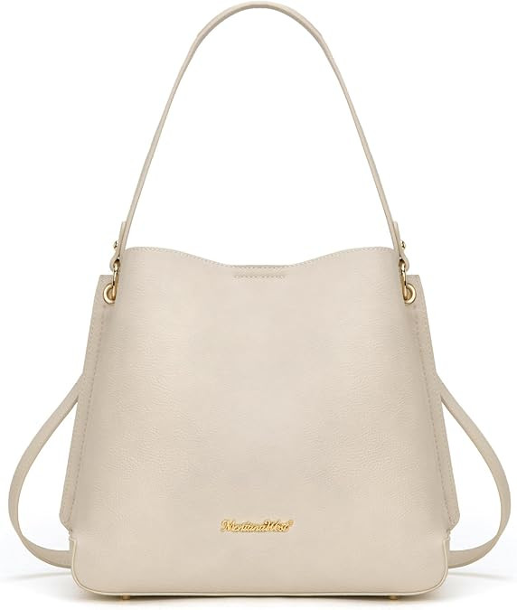 Montana West Medium Hobo Purse for Women Bucket Shoulder Bag with Crossbody Strap | Amazon (US)