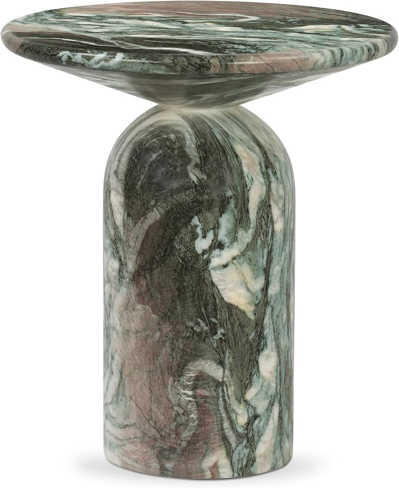 Poly & BARK Wels End Table \u2013 Reinforced Resin with Faux Marble Finish \u2013 Green \u2013 Mo... | Amazon (US)