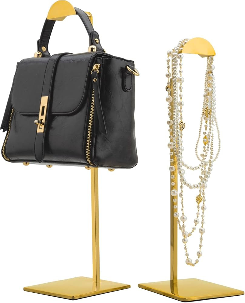 Cliselda 2 Packs Purse Display Stand with Adjustable Height, Women Handbag Display Stand Holder C... | Amazon (US)