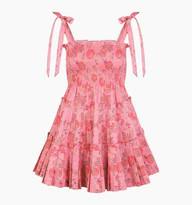 The Ribbon Charlotte Nap Dress - Pink Pimlico Floral | Hill House Home US