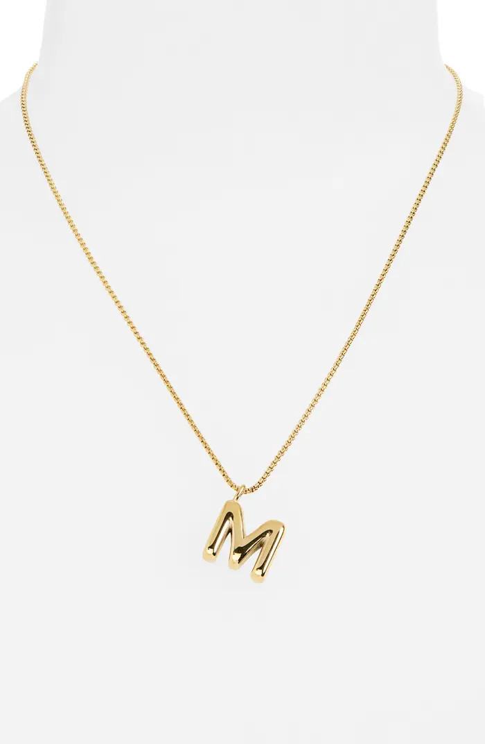 Waterproof Bubble Initial Pendant Necklace | Nordstrom
