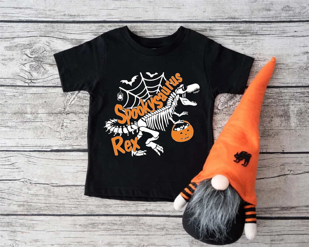 Halloween Dinosaur Shirt for Kids,spooky Saurus Rex Shirt,funny Halloween Gift for Toddler,t-rex ... | Etsy (US)