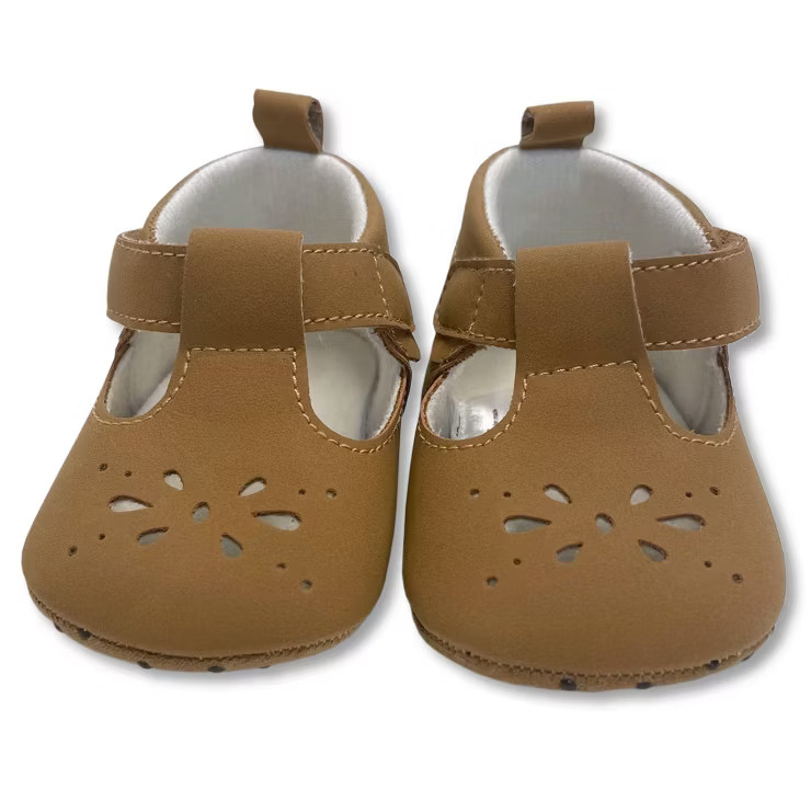 Baby Girls' T-Strap Crib Shoes - Cat & Jack™ Brown | Target
