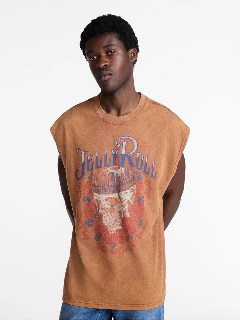 Jelly Roll Men's and Big Men's Muscle Tank Top, Sizes XS-3XL | Walmart (US)