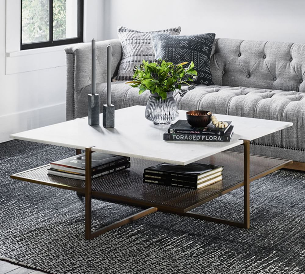 Hyla Square Marble Coffee Table | Pottery Barn (US)
