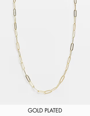 Orelia link chain necklace in gold plate | ASOS (Global)