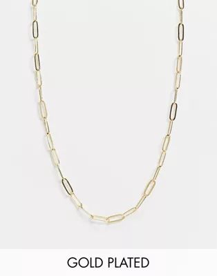 Orelia link chain necklace in gold plate | ASOS (Global)