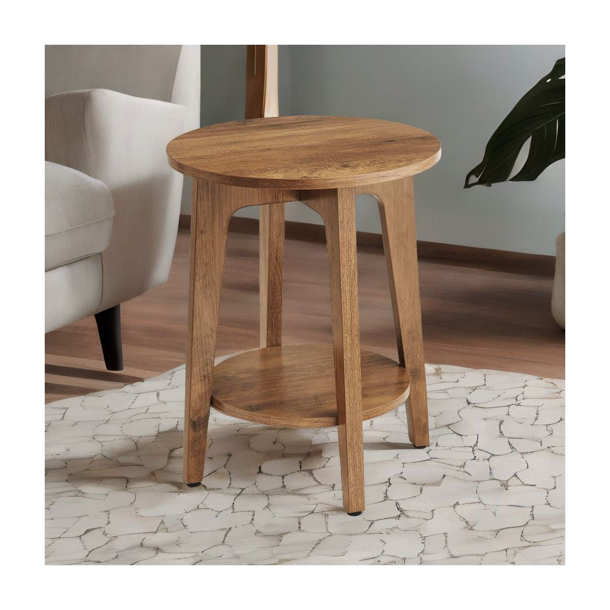 LEDREM Round End Table Farmhouse Small Side Table Living Room Corner Table Drink Table | Target