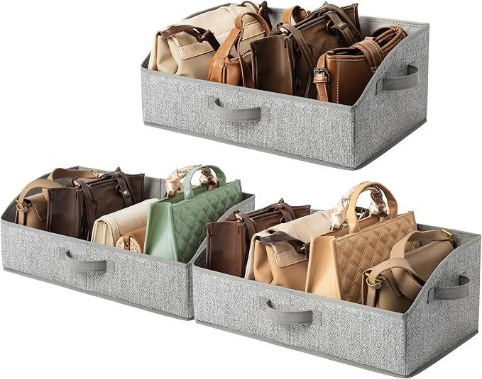 GRANNY SAYS Purse Organizer for Closet, Trapezoid Storage Bins, Closet Shelf Organizer, Storage B... | Amazon (US)