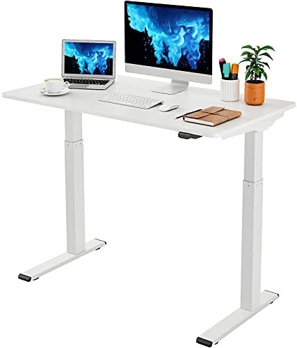 FLEXISPOT Essential White Standing Desk 5-MIN Quick Install 48 x 24 Inches Whole-Piece Desk Board El | Amazon (US)