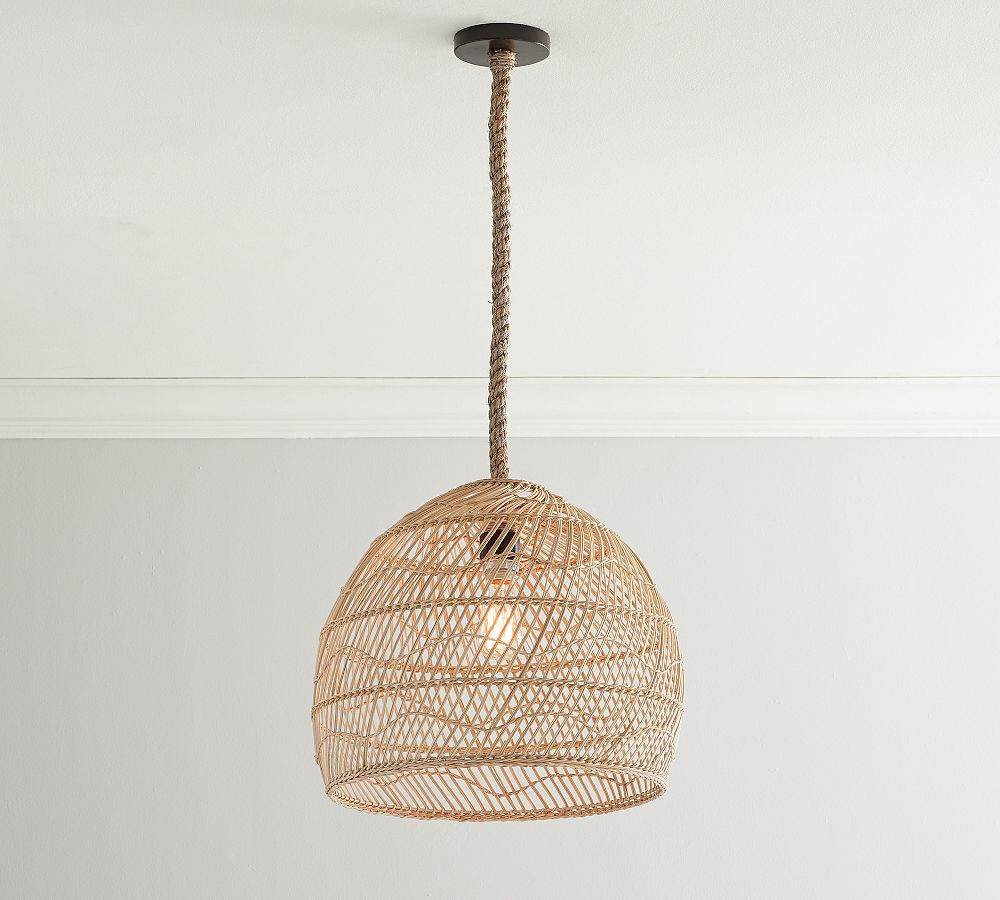 Flora Rattan Pendant | Pottery Barn (US)