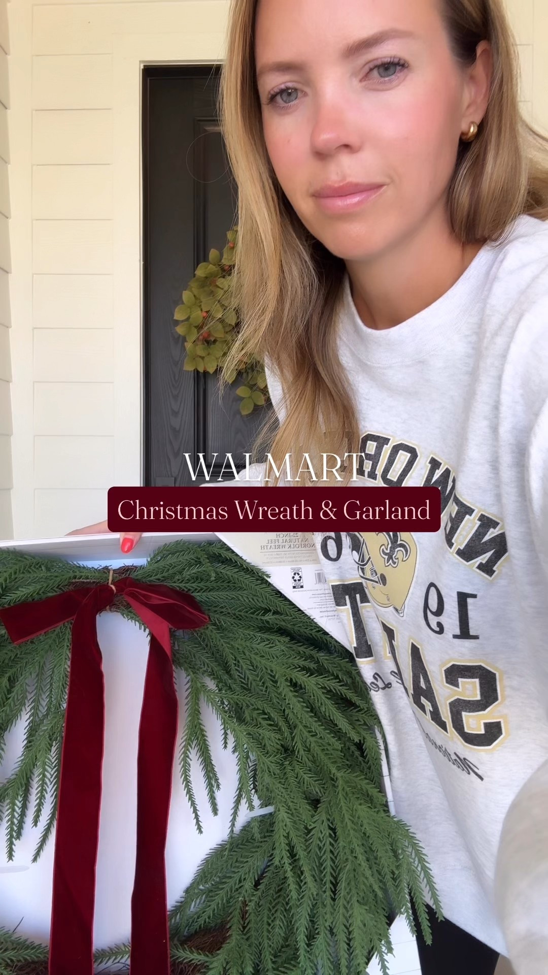 Grab them early! Walmart Christmas wreath & garland!✨

#LTKSeasonal