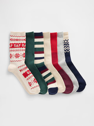 Kids Holiday Crew Socks (7-Pack) | Gap (US)