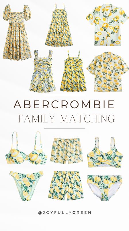 Abercrombie dresses // family matching // lemon print // summer outfits // summer matching // swim 

#LTKSeasonal #LTKsalealert #LTKfamily