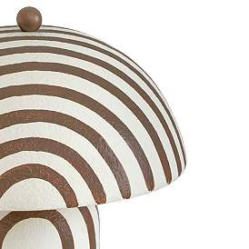 Maiori Chocolate Brown Striped Papier Mache Table Lamp | Lamps Plus