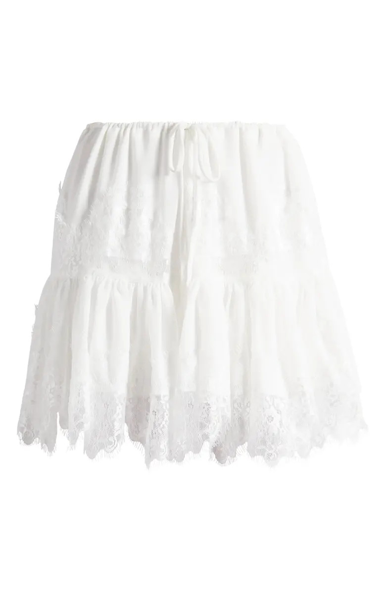 Lace Panel Drawstring Skirt | Nordstrom