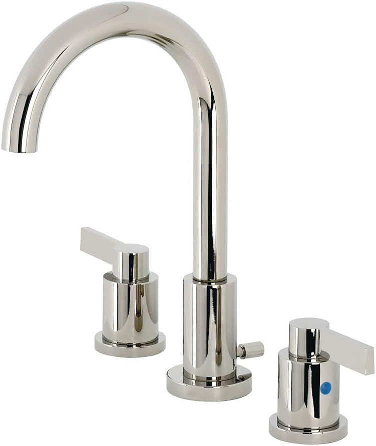 Kingston Brass FSC8929NDL NuvoFusion Widespread Bathroom Faucet, 5-3/8" in Spout Reach, Polished ... | Amazon (US)