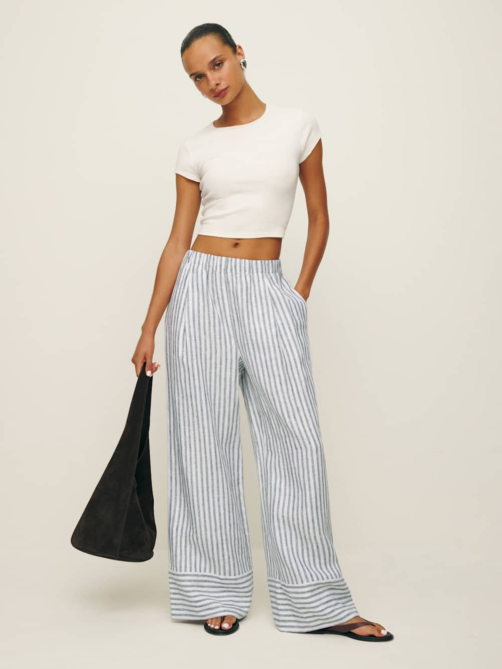 Fernando Linen Wide Leg Pant | Reformation (Global)