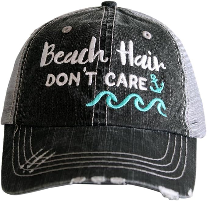 KATYDID Beach Hair Don’t Care Baseball Hat - Trucker Hat for Women - Stylish Cute Sun Hat | Amazon (US)