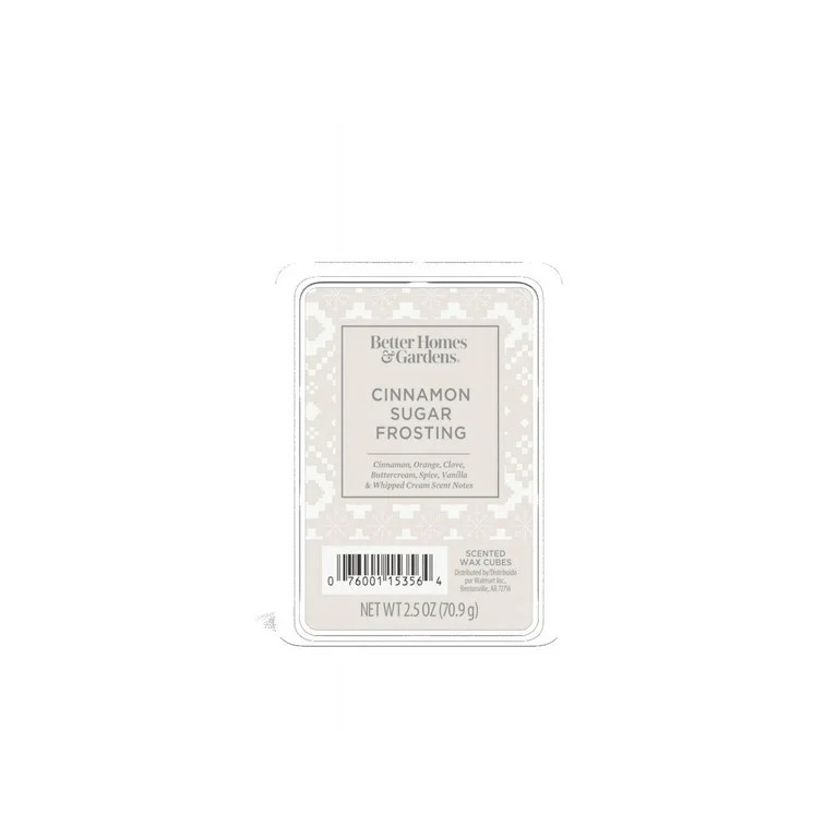 Cinnamon Sugar Frosting Scented Wax Melts, Better Homes & Gardens, 2.5 oz (1-Pack) | Walmart (US)