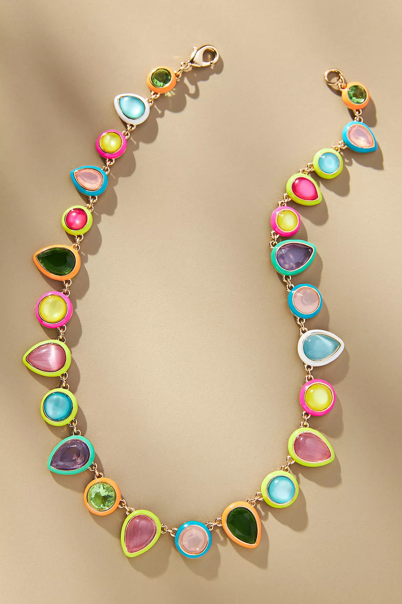 Colorful Enamel Gem Necklace | Anthropologie (US)