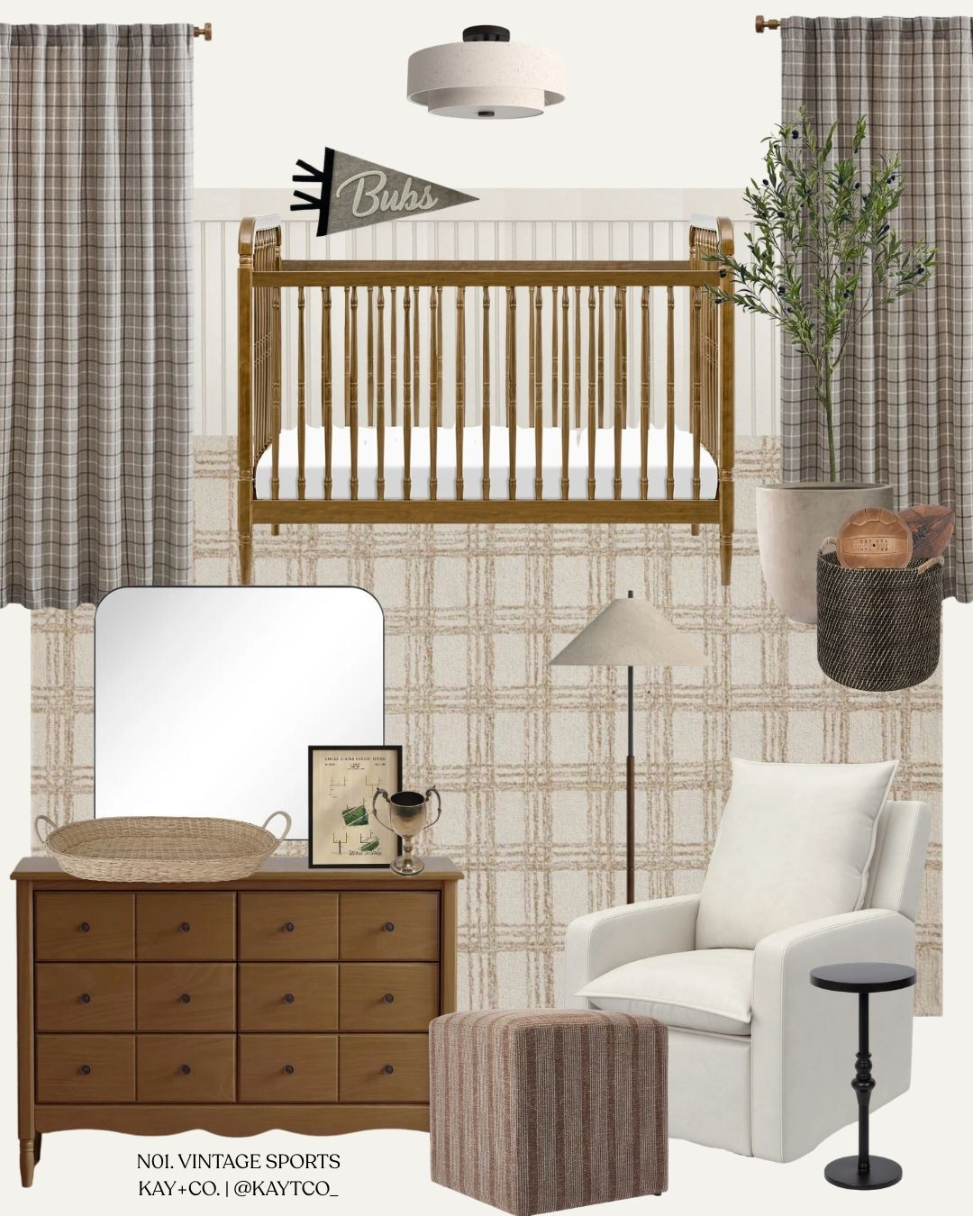 N01. Vintage Sports is clearly one of my favourite nursery themes, since we used it with our own baby boy. A play on pattern, neutral colours and the addition of antique items really makes this space feel warm and can easily grow with them 🤎 Simply swap out the crib for a toddler, twin or full bed. 

When designing any nursery, I always begin with @wayfaircanada, my one-stop-shop for furniture & decor, and all of my favourite brands like Namesake, Storkcraft, Loloi and more! 

Then, I slowly add in pieces from different shops, special keepsake items, or antiques as I curate the space to make it personal.   

 

#LTKbaby #LTKhome