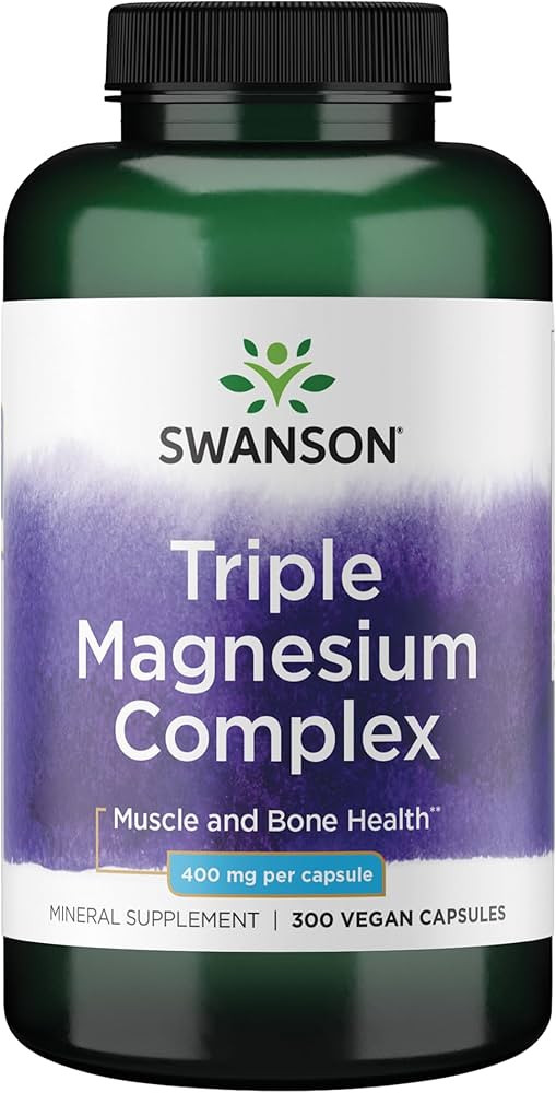 Swanson Triple Magnesium Complex Bone, Nerve, and Muscle Support Supplement for Adults Seeking Op... | Amazon (US)
