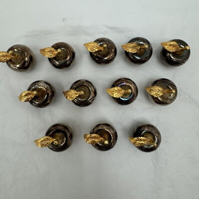 French Silver and Gold Plated Miniature Apple Place Card Holders 12 Vintage  | eBay | eBay UK