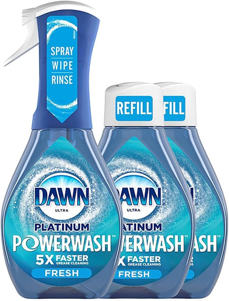 Dawn Platinum Powerwash Dish Spray & Dish Soap Refill Set, Fresh Scent 1 spray + 2 refills, Packa... | Amazon (US)