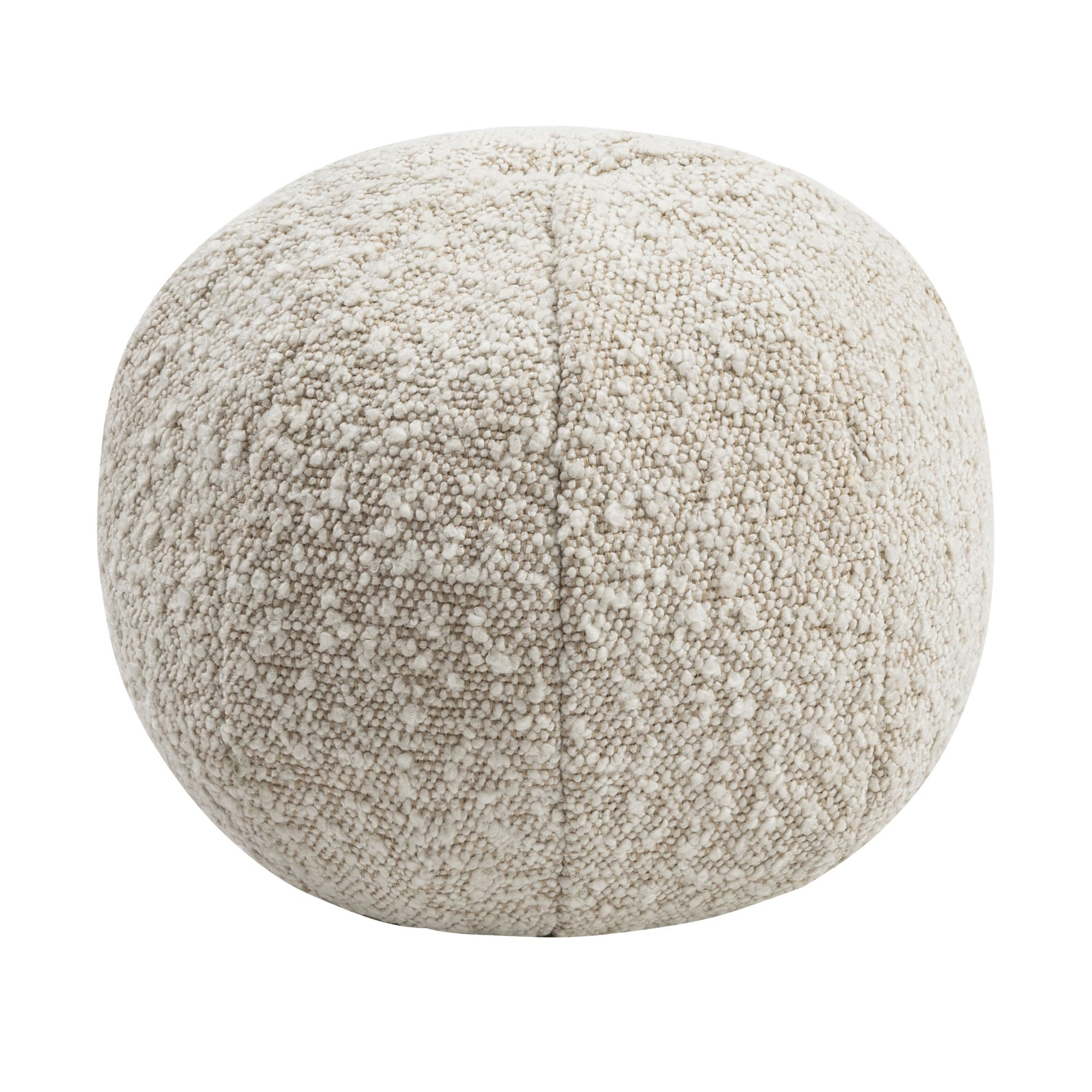 TOV Furniture Boba 9" Round Beige Bouclé Pillow | Walmart (US)