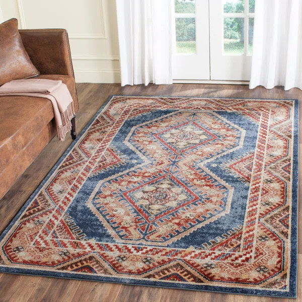 Isanotski Oriental Red/Blue Area Rug | Wayfair North America