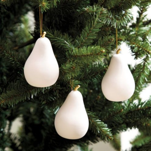 Gold Stem Pear Christmas Ornament | Ballard Designs, Inc.