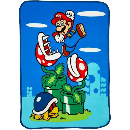 Super Mario Kids Fleece Throw Blanket 46x60, Nintendo | Walmart (US)