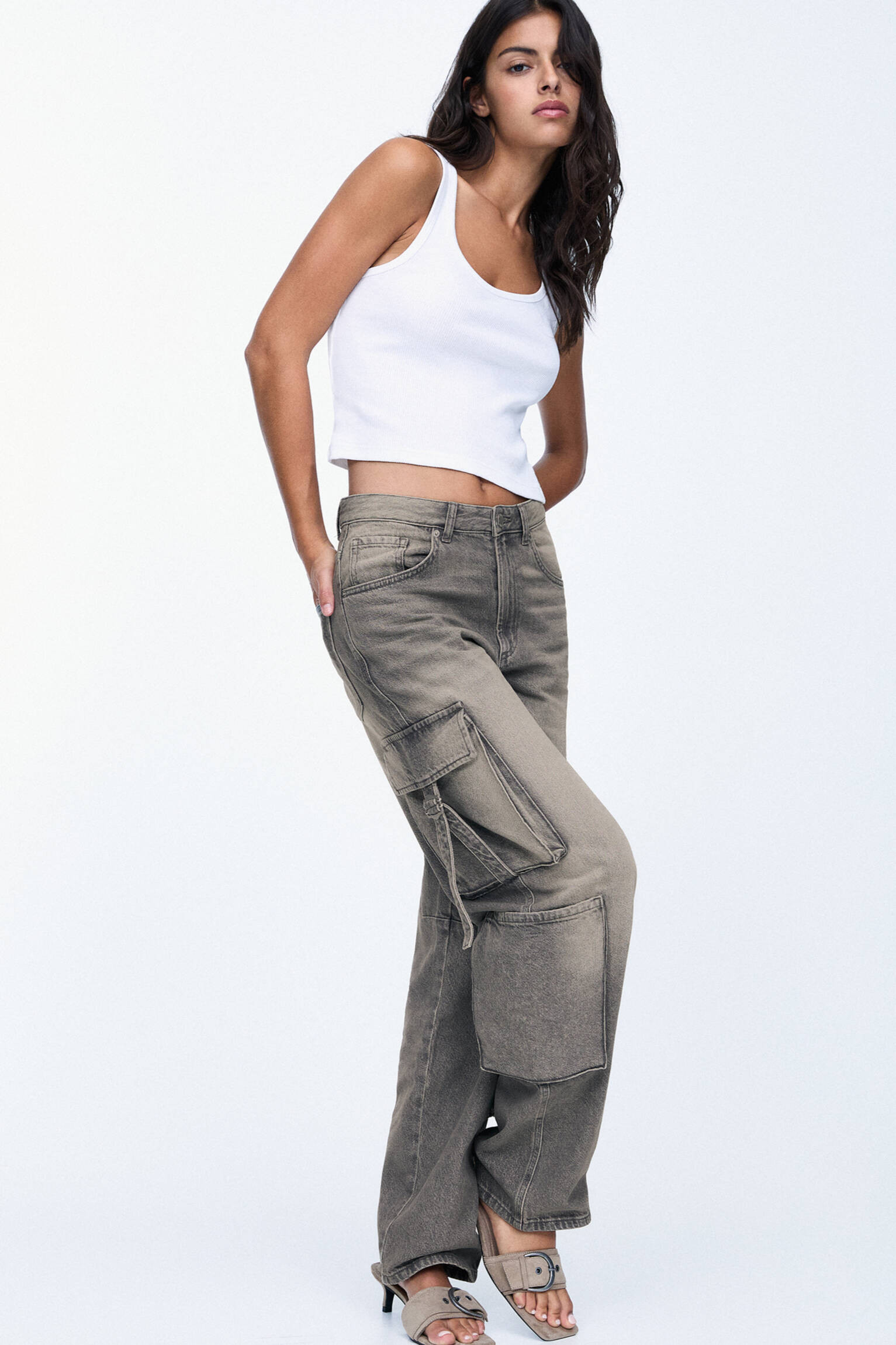 Wide-Leg-Cargojeans - PULL&BEAR | PULL and BEAR DE