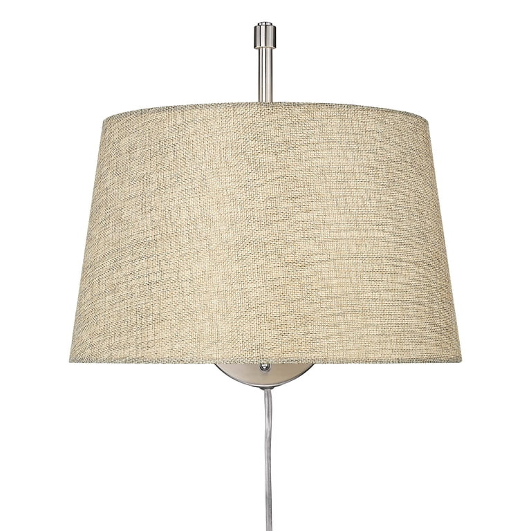 Wry Lighting Ryleigh 1-light Swing Arm Wall Lamp in Pewter and Natural Sisal shade - Walmart.com | Walmart (US)