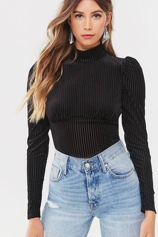 Ribbed Velvet Top | Forever 21 (US)