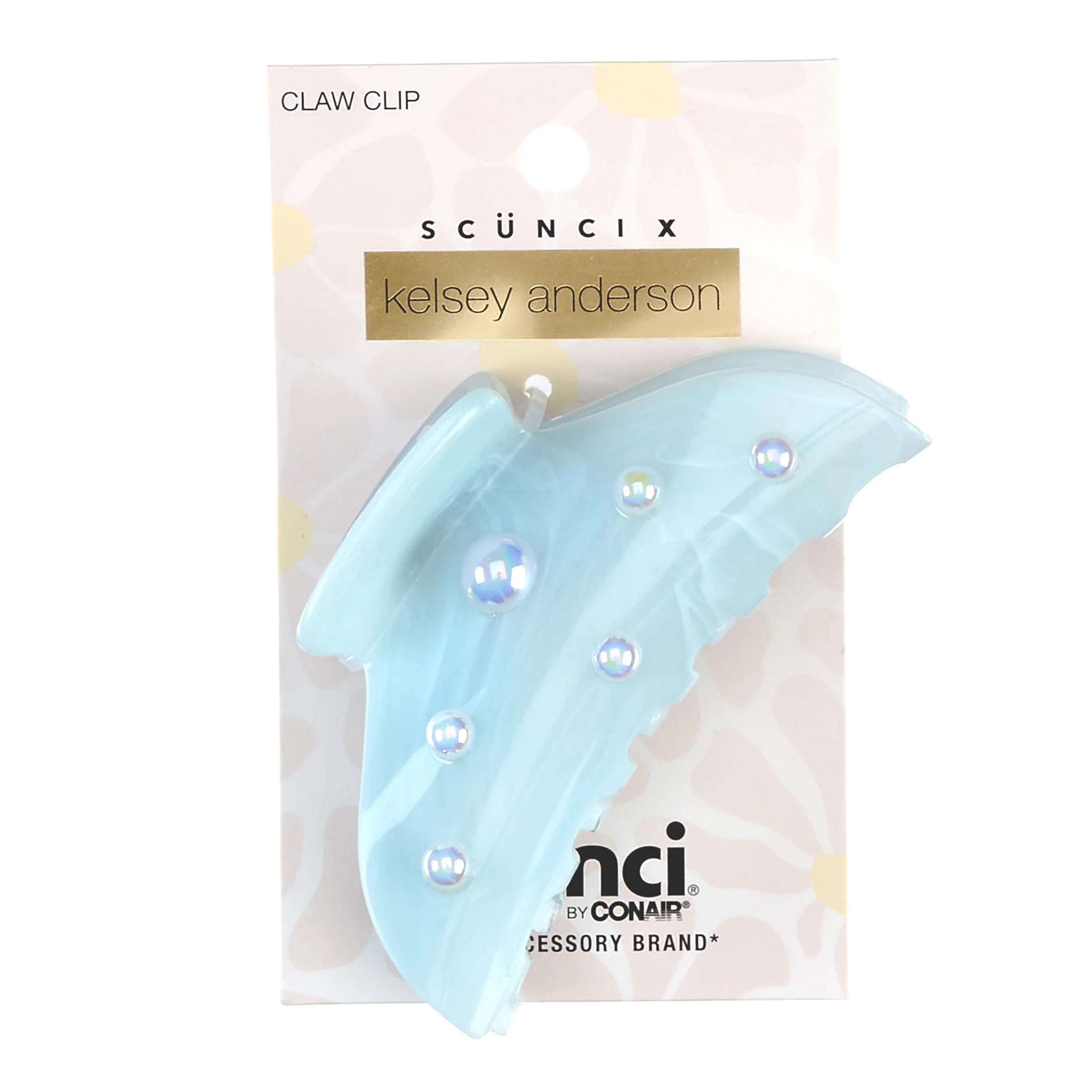 Scunci x Kelsey Anderson Faux Pearl Claw Clip, White, 1 count | Walmart (US)