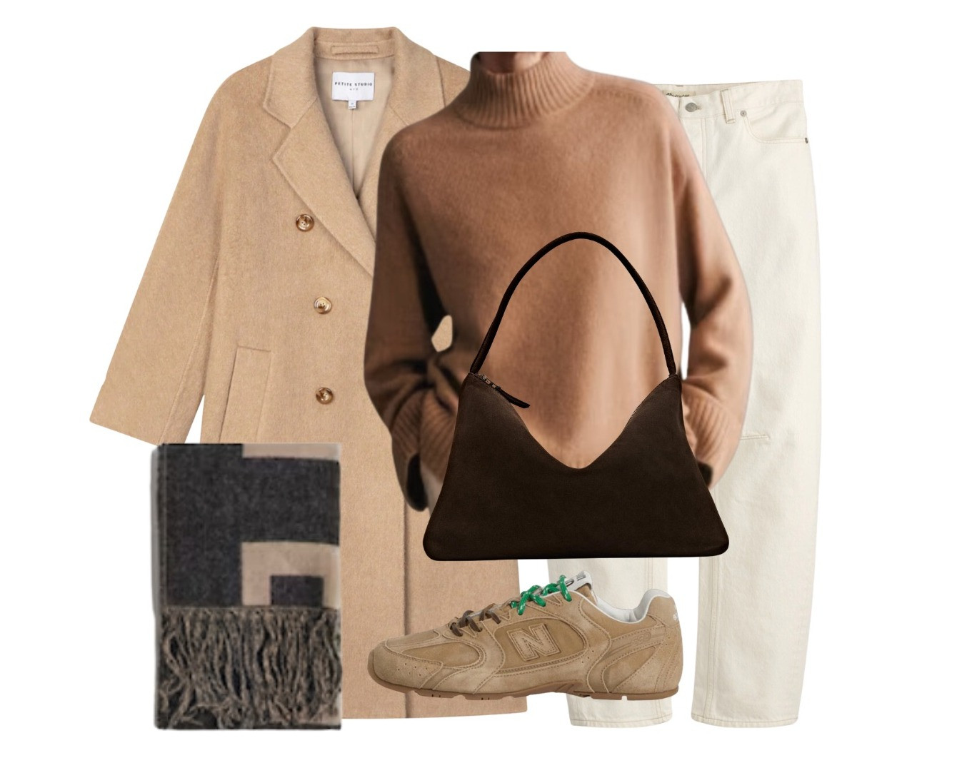 This look combines neutral tones and luxe textures—perfect for a crisp autumn day! Featuring a stunning 100% wool and silk long coat, a chunky turtleneck sweater, and ivory jeans to lighten up the palette. Finished off with sleek suede sneakers and suede bag for a touch of elegance. Don’t forget the wool scarf to complete the outfit!  

 

#LTKHoliday #LTKSeasonal #LTKWorkwear